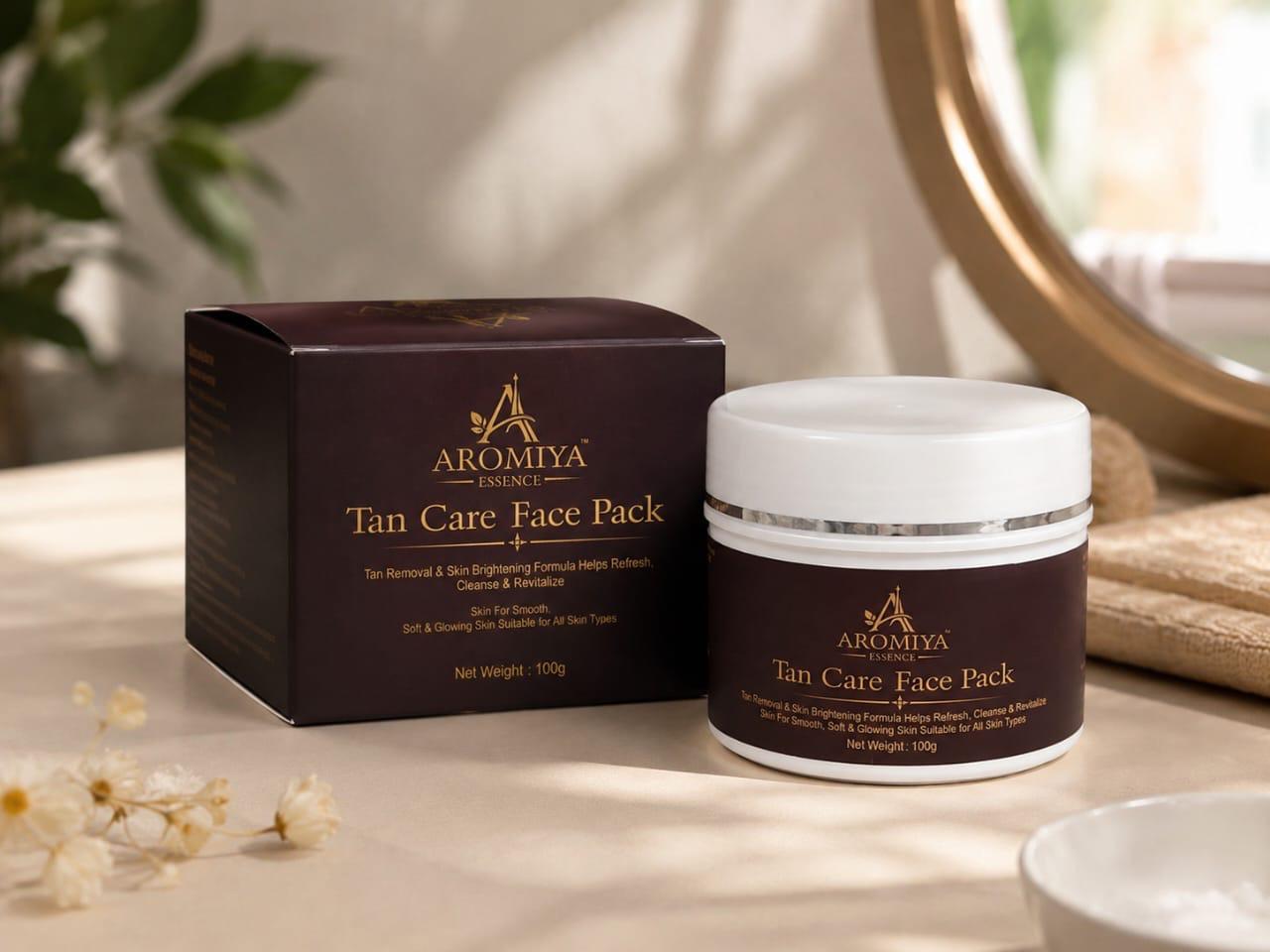 Aromiya Essence Tan Care Face Pack | Tan Removal & Skin Brightening Face Pack | Deep Cleansing Face Mask | 100g